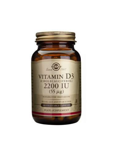 Solgar Vitamina D3 2200iu 100 Cápsulas
