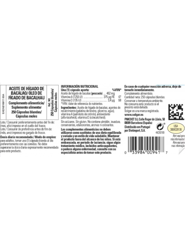 Solgar Aceite Higado Bacalao 250 Perlas