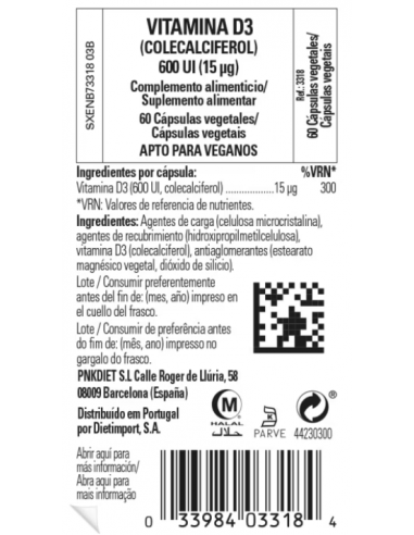 Solgar Vitamina D3 600UI  60 Cápsulas