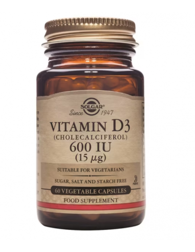 Solgar Vitamina D3 600UI  60 Cápsulas