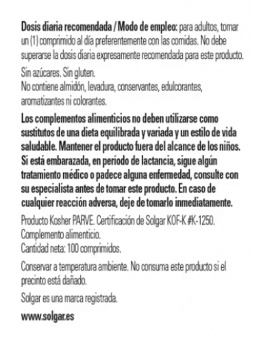 Solgar Picolinato de Zinc 22mg 100...
