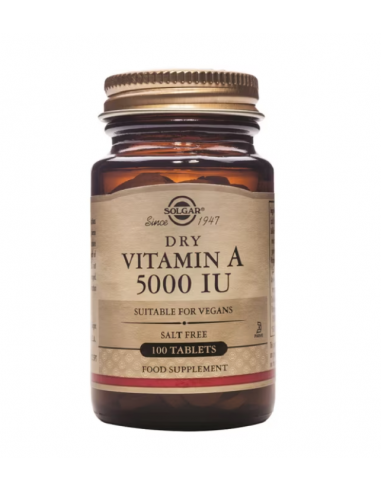 Solgar Vitamina A Seca 5000iu 100 Comprimidos