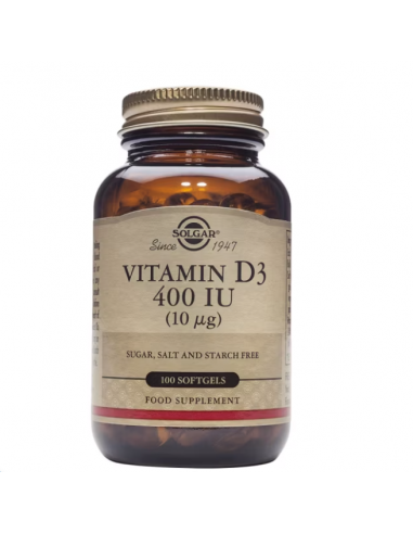 Solgar Vitamina D3 400UI 100 Cápsulas