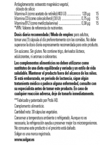 Solgar Ultibio Immune 30 Cápsulas