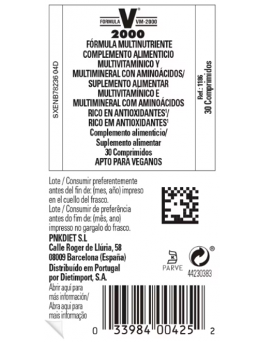 Solgar Fórmula VM-2000 30 Comprimidos