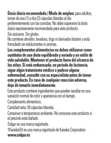 Solgar Ubiquinol 100mg 50 perlas