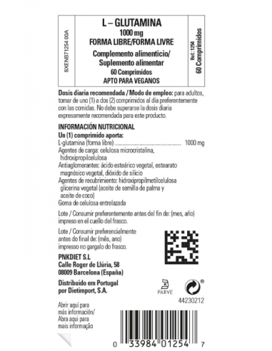 Solgar L-Glutamina 1000mg 60 Tabletas