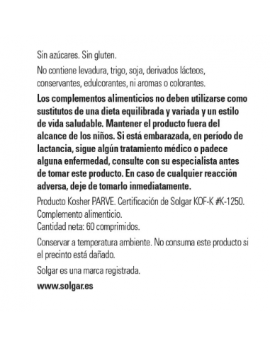 Solgar L-Glutamina 1000mg 60 Tabletas