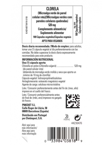 Solgar Clorella 520mg 100 Cápsulas