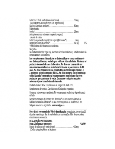 Solgar Thermogenix Complex 60 Cápsulas