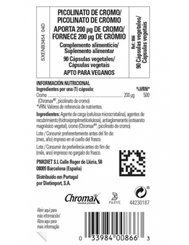 Solgar Picolinato de Cromo 200mcg 90...
