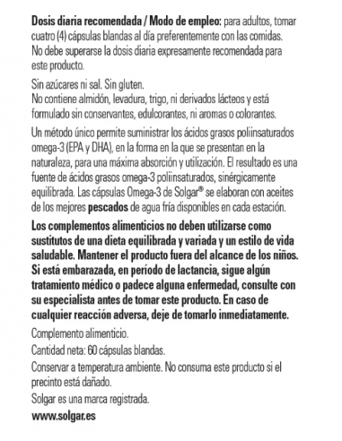Solgar Omega 3 Alta Concentración 60...