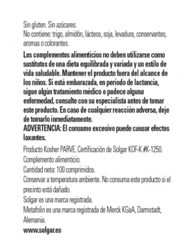 Solgar Folato 400mcg 100 Tablets