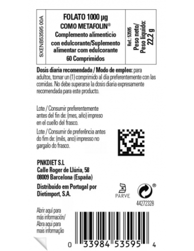 Solgar Folato 1000mcg 60 Comprimidos