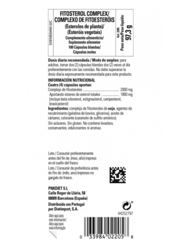 Solgar Fitosterol Complex 100 Cápsulas