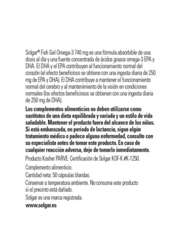 Solgar Fish-Gel Omega-3 50 Softgels