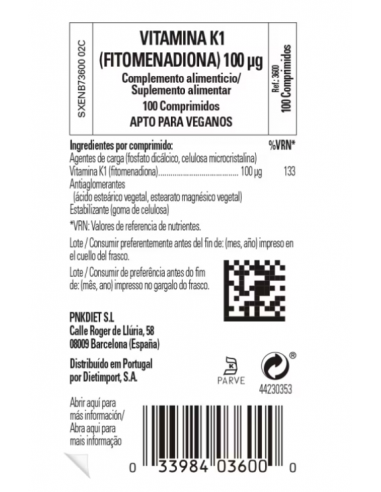 Solgar Vitamina k1 100mcg 100...