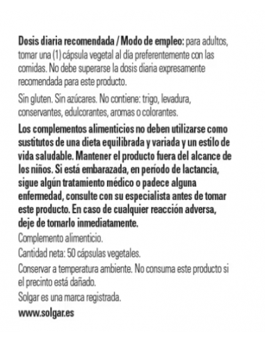 Solgar Vitamina k2 100mcg 50 Cápsulas