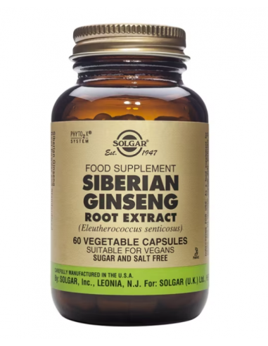 Solgar Ginseng Siberiano 60 Cápsulas