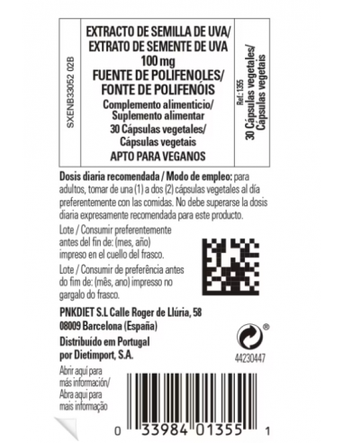 Solgar Extracto Semilla Uva 30 Cápsulas