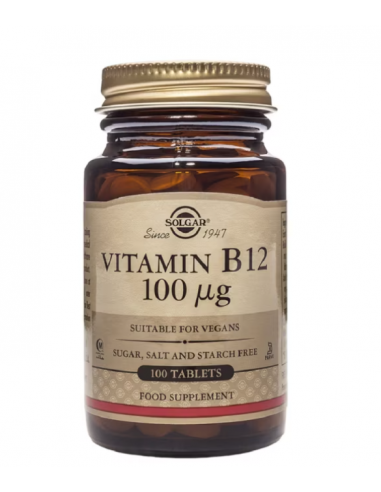 Solgar Vitamina B12 100mg Cianocobalamina 100 Comprimidos