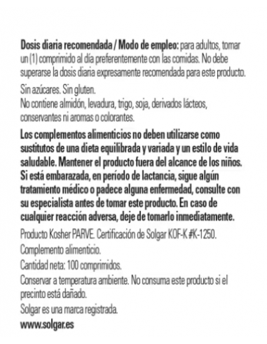 Solgar Vitamina B12 100mg...