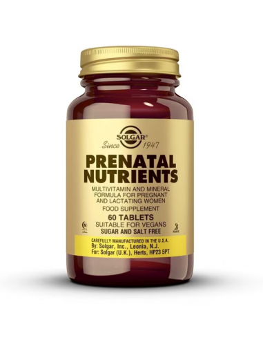 Solgar Nutrientes Prenatales 60 Tabletas