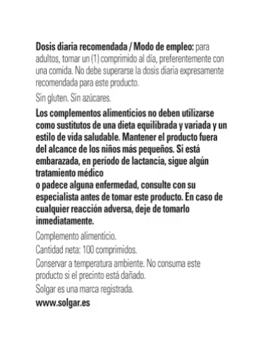 Solgar Magnesio + B6 100 Comprimidos