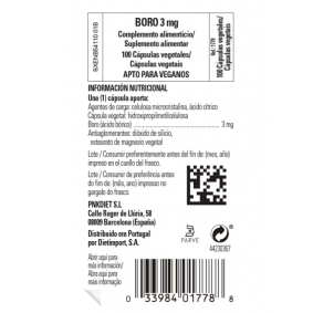 Solgar Boron 3mg 100 cápsulas 2