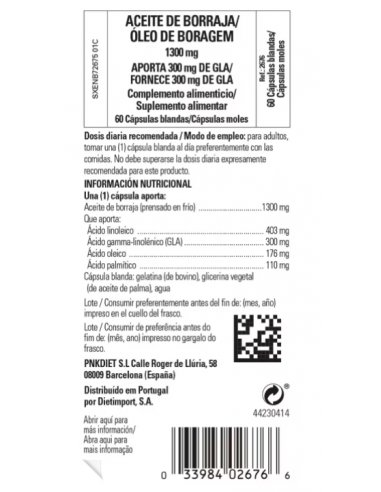 Solgar Aceite Borraja 60 Softgels