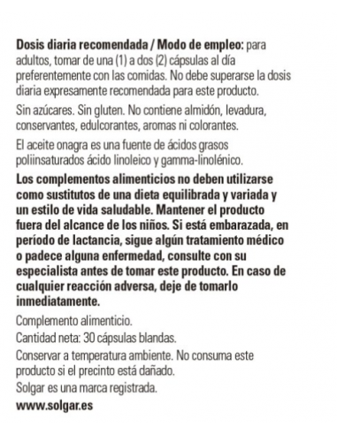 Solgar Aceite Primrose 1300mg 30...