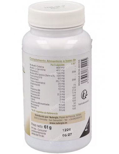Nutergia Ergycell 90 Cápsulas