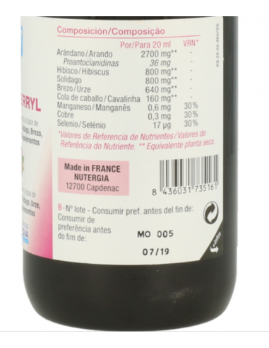 Nutergia Ergycranberryl 250ml