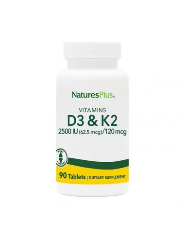 Natures Plus Vitamina D3 + Vit K2 90...