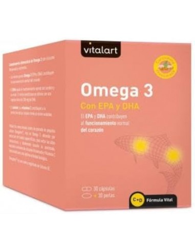 Vitalart Omega 3 30 Cápsulas + 30 Perlas