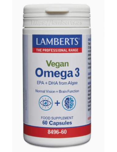 Lamberts Omega 3 Vegano  60 Cápsulas