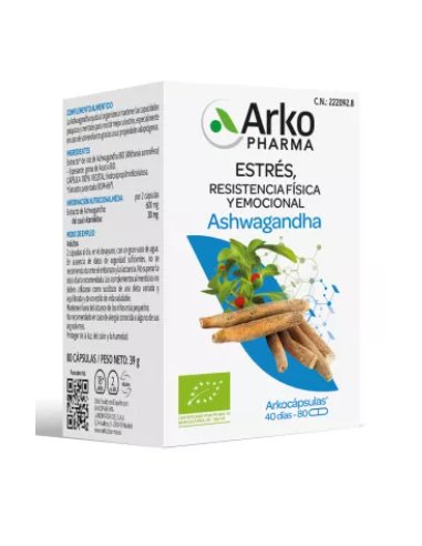 Arkopharma Ashwaganda 80 Cápsulas