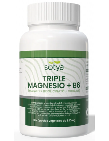 Sotya Triple Magnesio+B6  90 Cápsulas