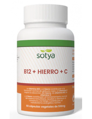 Sotya B12+Hierro+C 60 Cápsulas