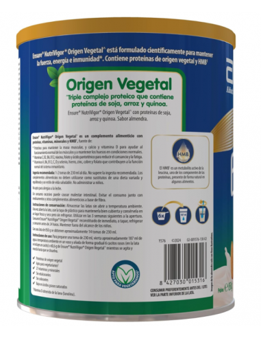 Ensure® NutriVigor Origen Vegetal...