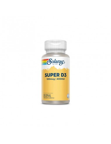 Solaray Super D3 4000 UI 100 Perlas