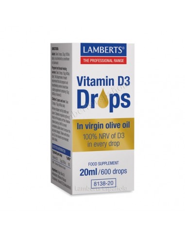 Lamberts Vitamina D3 líquida 20 ml /...