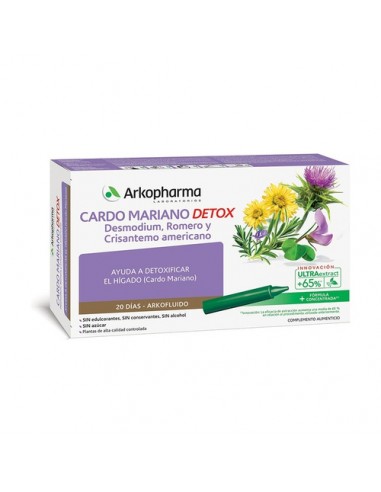 Arkopharma Arkofluido Cardo Mariano Detox 20 Ampollas