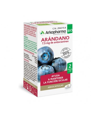 Arkopharma Arkocápsulas Arándano Bio 40 Cápsulas